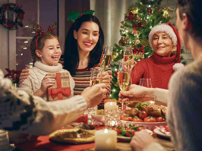 Familia en Navidad